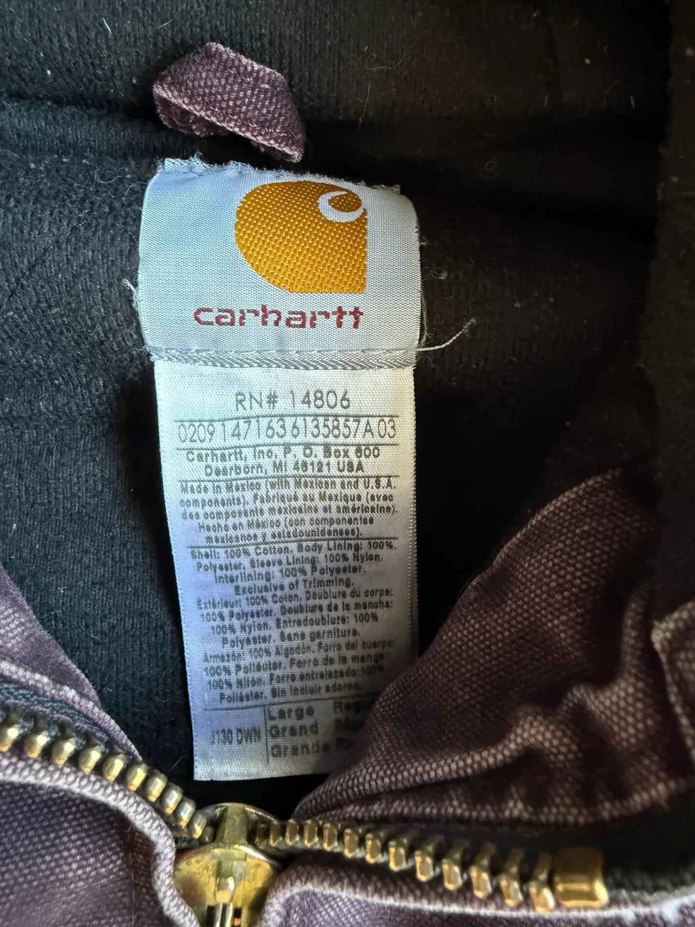 Vintage Purple Hooded Carhartt Jacket™