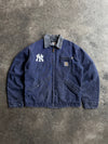 Vintage Distressed Navy Yankees Detroit Carhartt Jacket