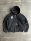 Vintage Black Yankees Hooded Carhartt Jacket