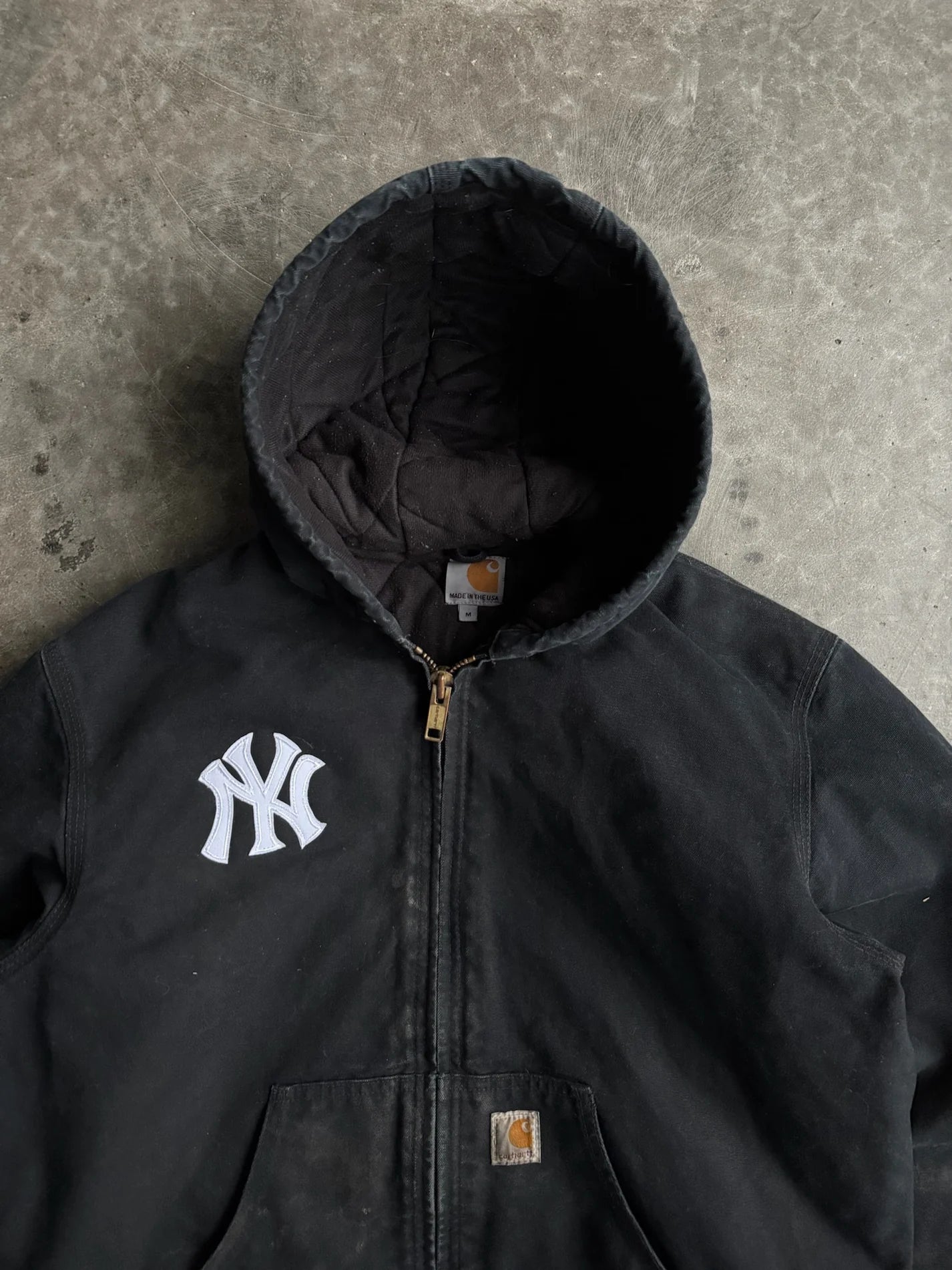 Vintage Black Yankees Hooded Carhartt Jacket