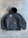 Vintage Dark Navy Hooded Yankees Carhartt Jacket